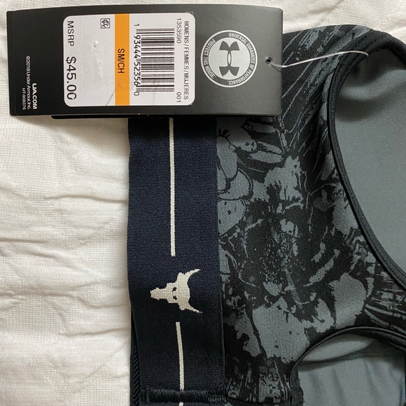 Under Armour WomensCrossback Printed Sports Bras - Picture 3 of 4